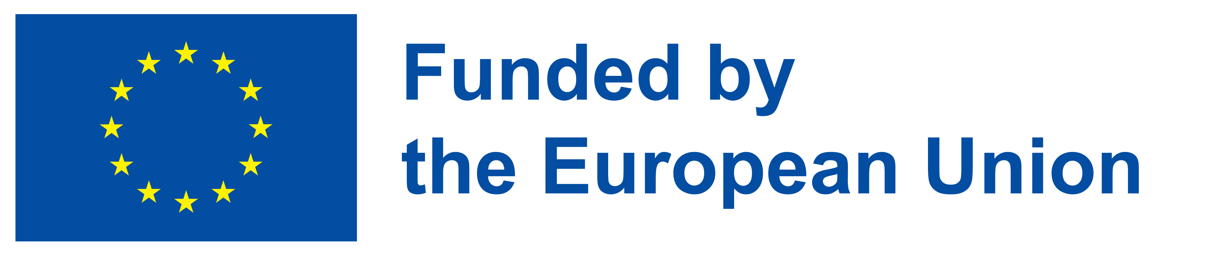 The European Union flag, with the text "Funded by the European Union" on its right-hand side.